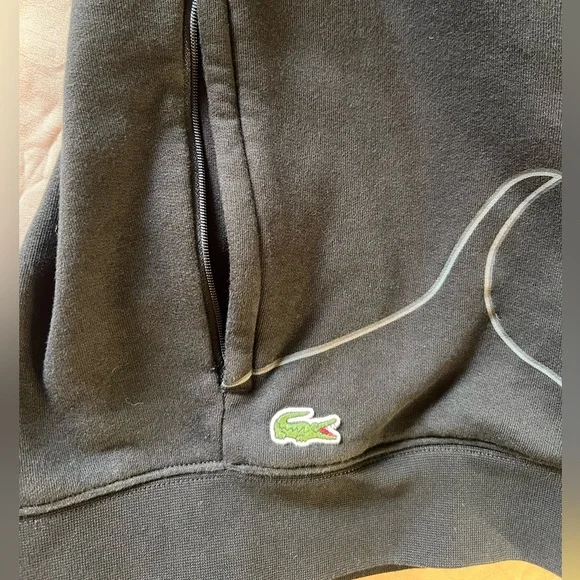 Lacoste Men's Sport Long Sleeve Outlined Big Croc Full Zip Hoodie - Picture 5 of 7